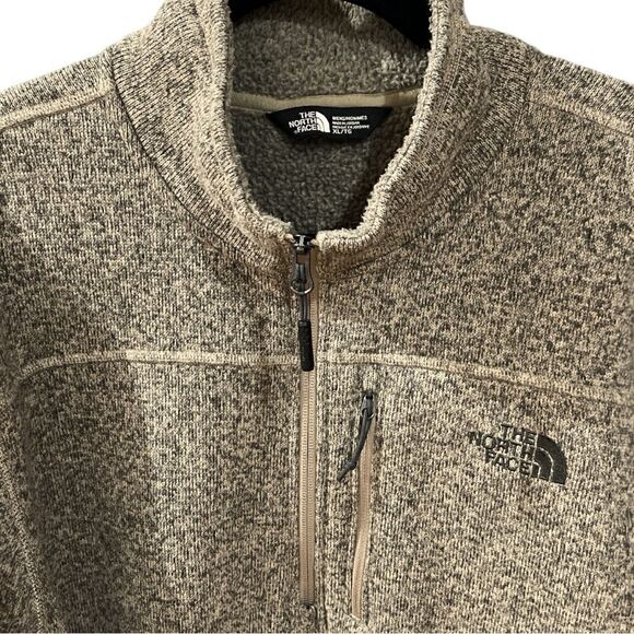 The North Face Taupe Quarter Zip Fleece Pullover - Picture 3 of 6